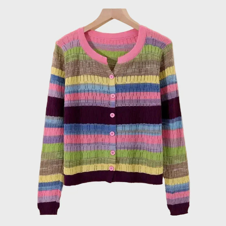 Striped Wool Sweater in Retro Style
