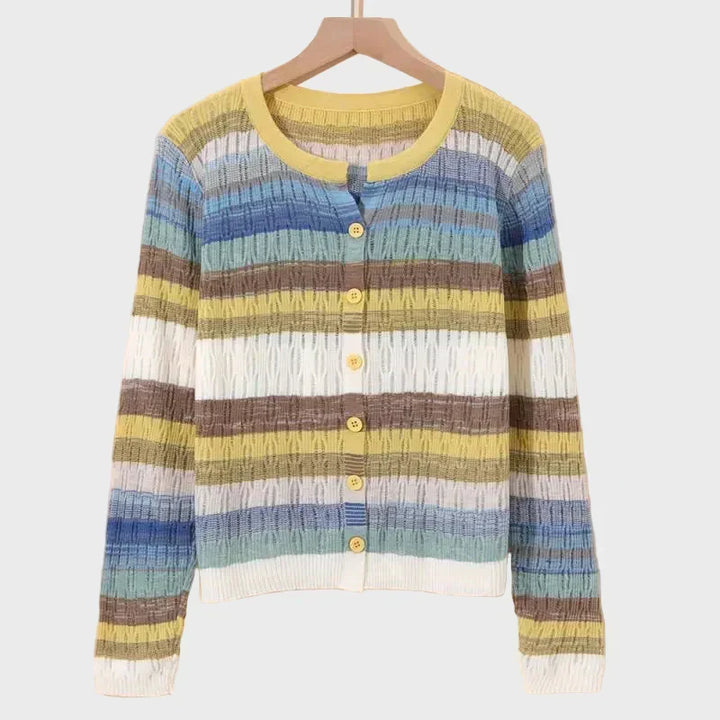 Striped Wool Sweater in Retro Style