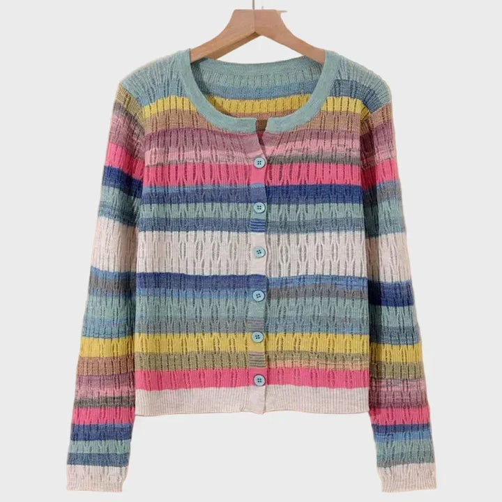 Striped Wool Sweater in Retro Style