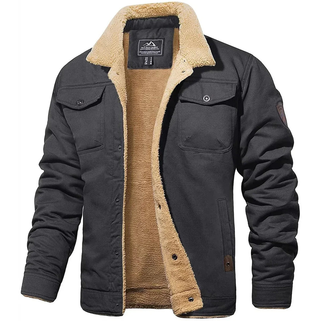 Men’s Ribbed Trim Winter Coat