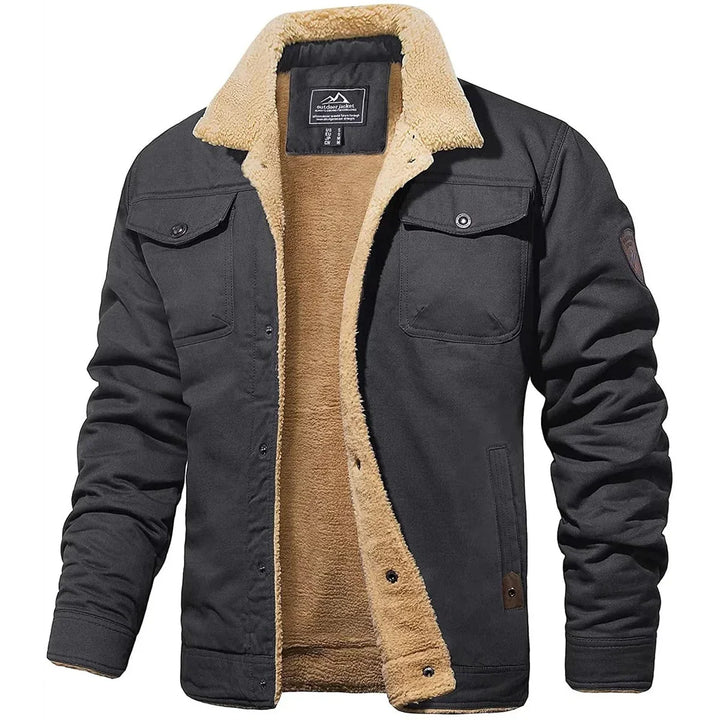 Men’s Ribbed Trim Winter Coat