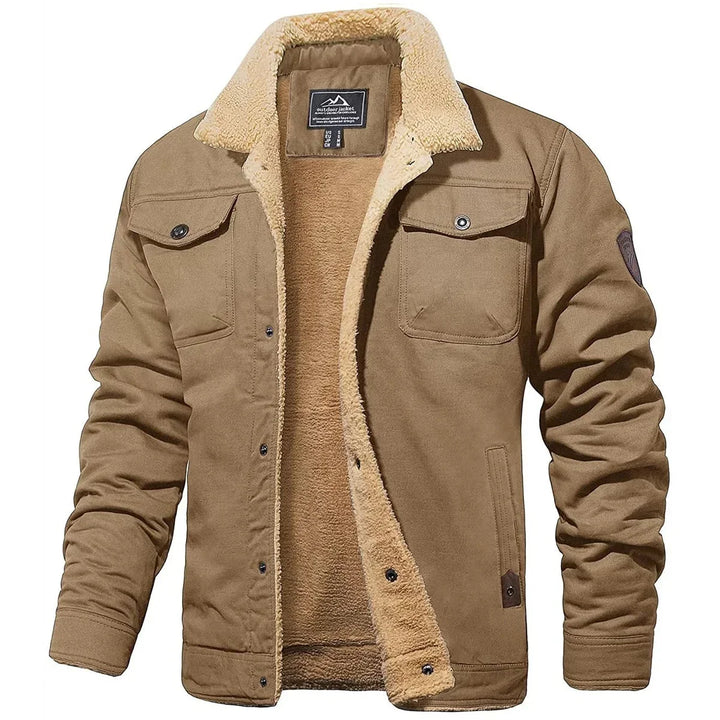 Men’s Ribbed Trim Winter Coat