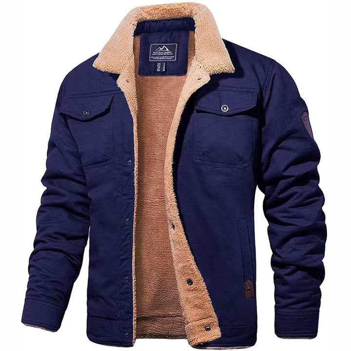 Men’s Ribbed Trim Winter Coat