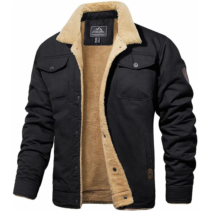 Men’s Ribbed Trim Winter Coat