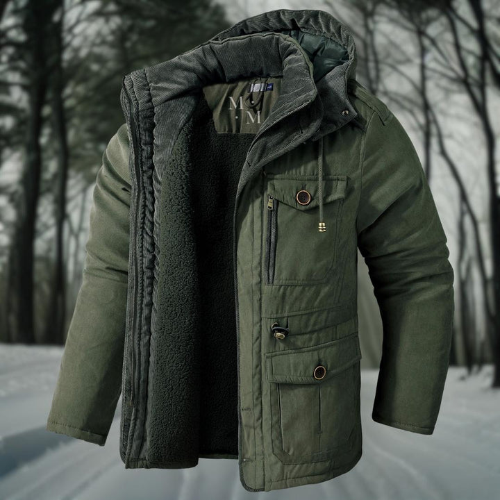 Padded Hooded Winter Jacket with Modern Fit