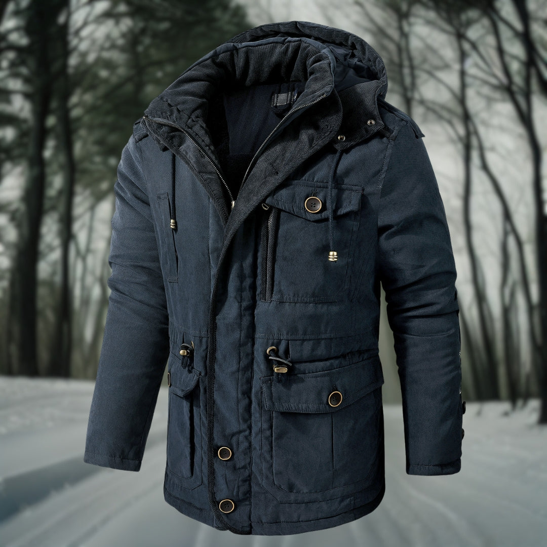 Padded Hooded Winter Jacket with Modern Fit