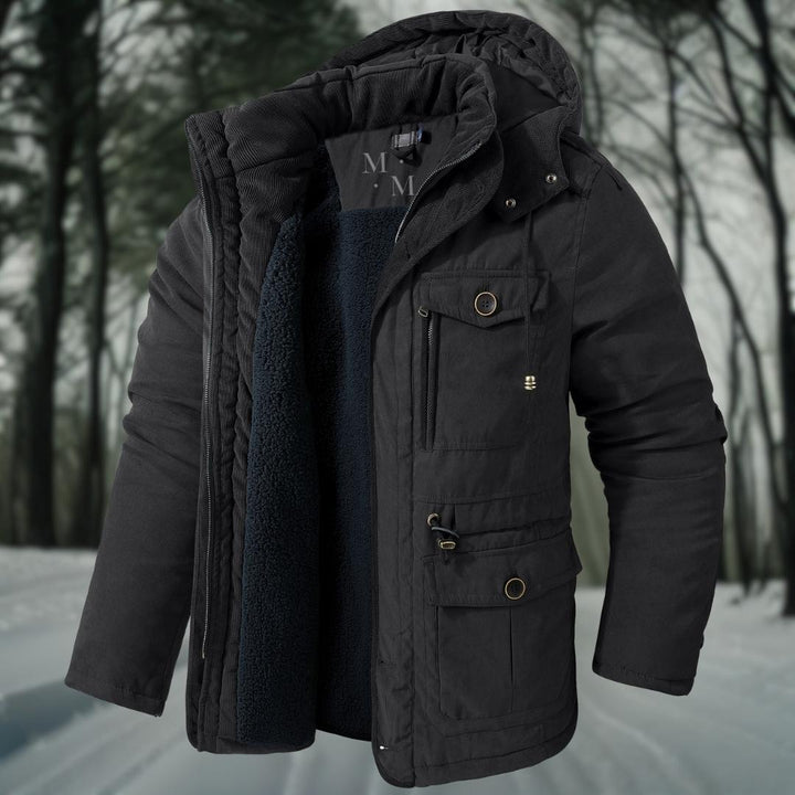 Padded Hooded Winter Jacket with Modern Fit